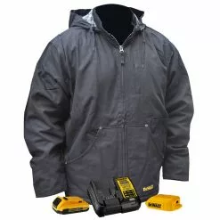 Tools & Equipment DeWALT DCHJ076ABD1-L 20V Heated Heavy Duty Work Coat Kit Black Large