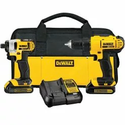 DeWALT DCK240C2 20V Compact Drill Driver/Impact Driver Combo Kit Tools & Equipment