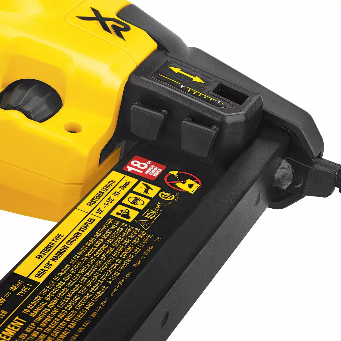 DeWALT DCN681B 20V MAX XR 18-Gauge Cordless Narrow Crown Stapler - Bare Tool 9 DeWALT DCN681B 20V MAX XR 18-Gauge Cordless Narrow Crown Stapler - Bare Tool