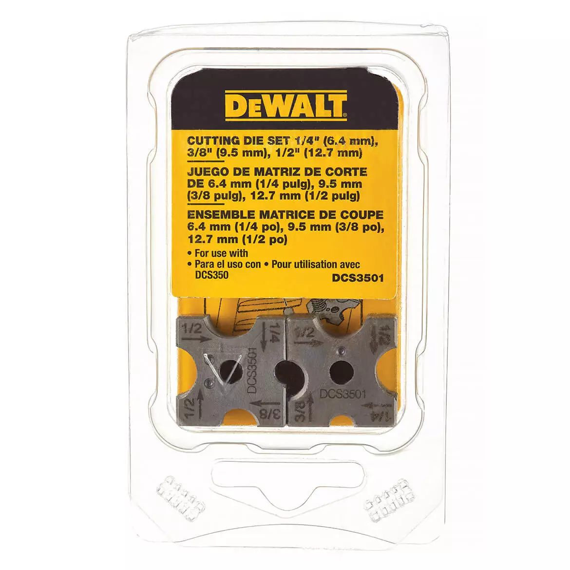 DeWALT DCS3501 1/4-Inch, 3/8-Inch, 1/2-Inch Replacement Cutting Die Set Tools & Equipment 5 DeWALT DCS3501 1/4-Inch, 3/8-Inch, 1/2-Inch Replacement Cutting Die Set Tools & Equipment