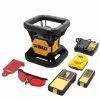 DeWALT DW074LR 20V 1500 Foot Range Cordless Self Leveling Red Rotary Laser Tools & Equipment