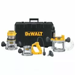 DeWALT DW618B3 2.25HP D-Handle Plunge Fixed Base Router Tool Kit - DW618 Tools & Equipment
