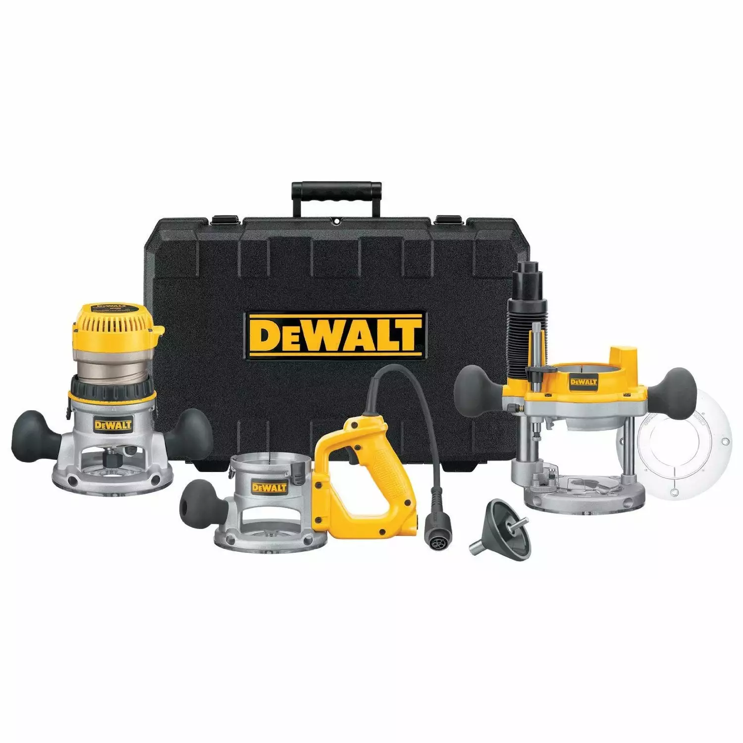 DeWALT DW618B3 2.25HP D-Handle Plunge Fixed Base Router Tool Kit - DW618 Tools & Equipment 3 DeWALT DW618B3 2.25HP D-Handle Plunge Fixed Base Router Tool Kit - DW618 Tools & Equipment