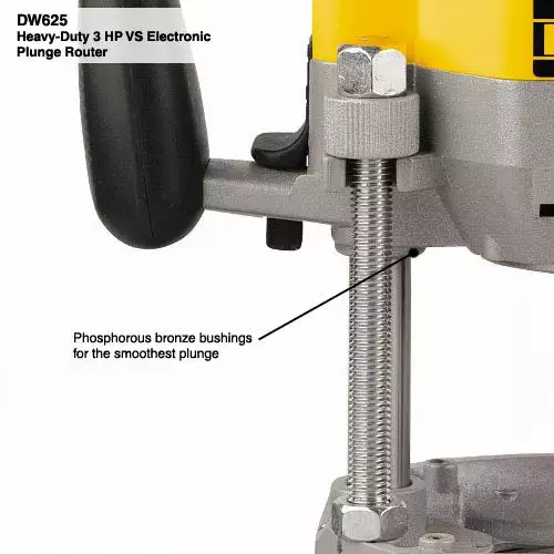 DeWALT DW625 3HP Variable Speed Plunge Router Woodworking Tool 6 DeWALT DW625 3HP Variable Speed Plunge Router Woodworking Tool