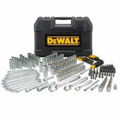 DeWALT DWMT81534 Durable Chrome SAE Quick Release Mechanics Tool Set - 205pc Automotive