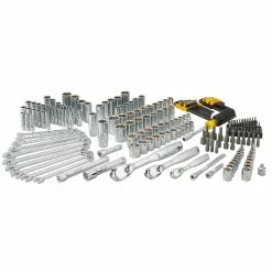 DeWALT DWMT81534 Durable Chrome SAE Quick Release Mechanics Tool Set - 205pc Automotive