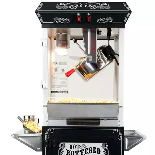 FunTime FT454CB 4oz Black Popcorn Popper Machine Maker Cart Vintage Style Home Goods 11 FunTime FT454CB 4oz Black Popcorn Popper Machine Maker Cart Vintage Style Home Goods