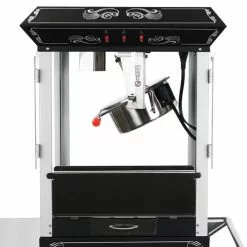 FunTime FT860CB 8oz Premium Black Popcorn Popper Machine Maker Cart Vintage Home Goods