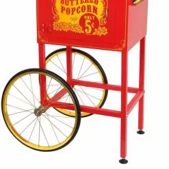 FunTime FT860CR 8oz Premium Red/Gold Popcorn Popper Machine Maker Cart Vintage