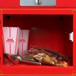 FunTime FT860CR 8oz Premium Red/Gold Popcorn Popper Machine Maker Cart Vintage
