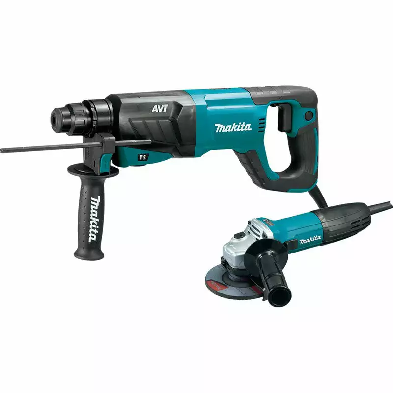 Makita HR2641X1 SDS-PLUS AVT Rotary Hammer With Case And 4-1/2" Angle Grinder Tools & Equipment 3 Makita HR2641X1 SDS-PLUS AVT Rotary Hammer With Case And 4-1/2" Angle Grinder Tools & Equipment