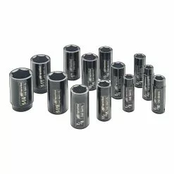Ingersoll-Rand SK4H13LN 1/2-Inch Steel SAE Drive Deep Impact Socket Set - 13pc