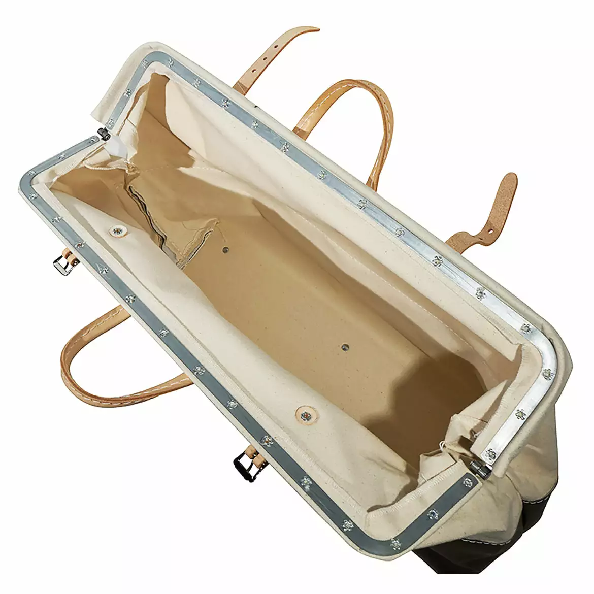 Tools & Equipment Klein 510524 24-Inch Steel Frame Riveted Leather Canvas Tool Bag 5 Tools & Equipment Klein 510524 24-Inch Steel Frame Riveted Leather Canvas Tool Bag