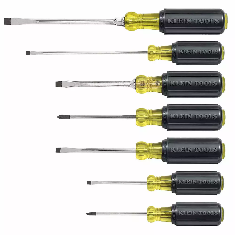 Klein 85076 Durable Chrome Cushion-Grip Screwdriver Set - 7pc 3 Klein 85076 Durable Chrome Cushion-Grip Screwdriver Set - 7pc