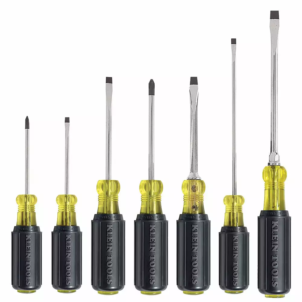 Klein 85076 Durable Chrome Cushion-Grip Screwdriver Set - 7pc 4 Klein 85076 Durable Chrome Cushion-Grip Screwdriver Set - 7pc