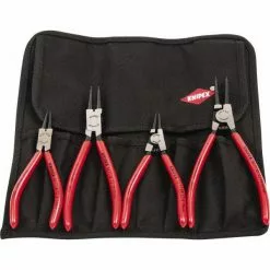 Tools & Equipment Knipex 9K 00 19 53 US Chrome In/External Circlip Snap-Ring Set And Pouch - 4pc