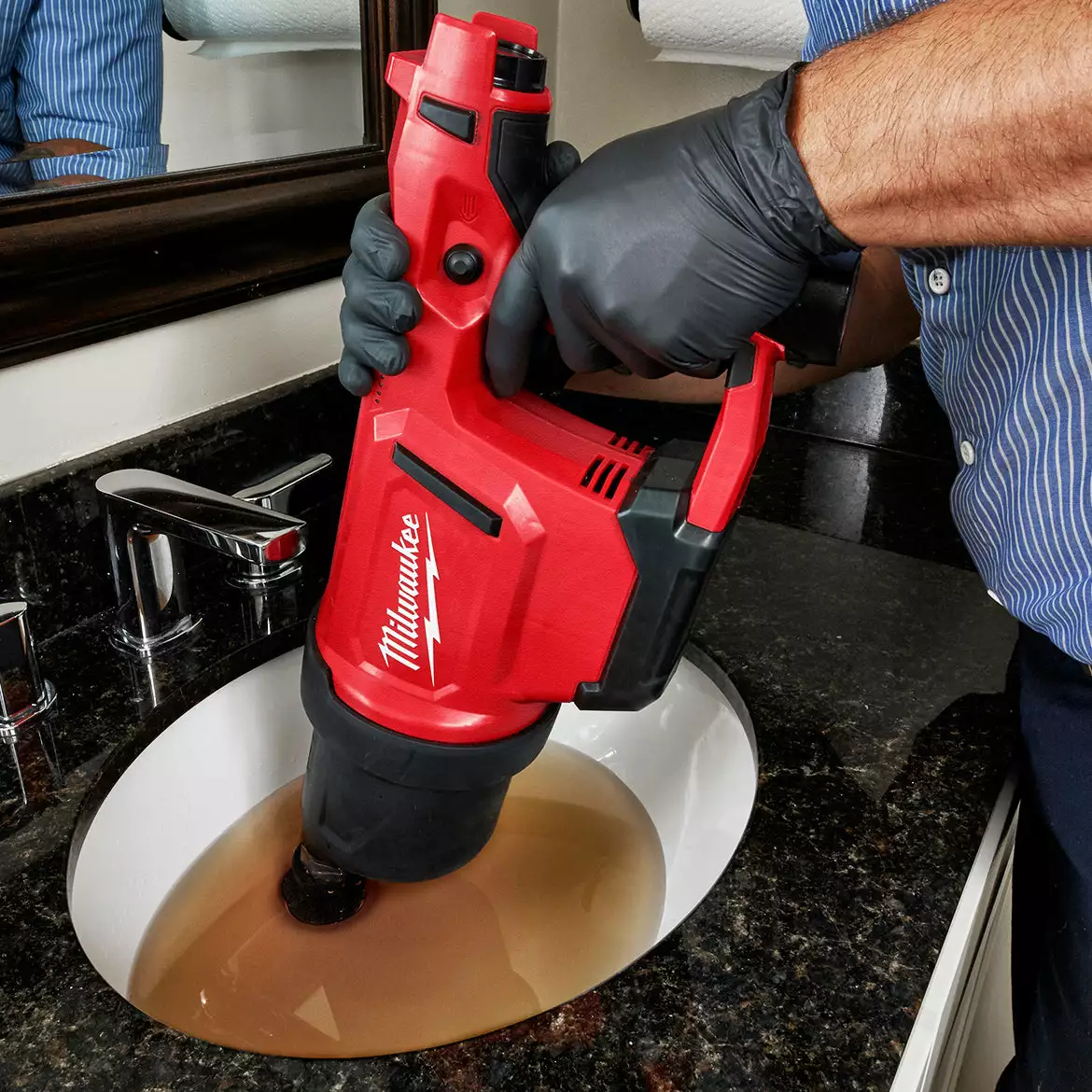 Milwaukee 2572B-21 M12 12V Airsnake Drain Cleaning Air Gun Kit W/ Attachments 10 Milwaukee 2572B-21 M12 12V Airsnake Drain Cleaning Air Gun Kit W/ Attachments