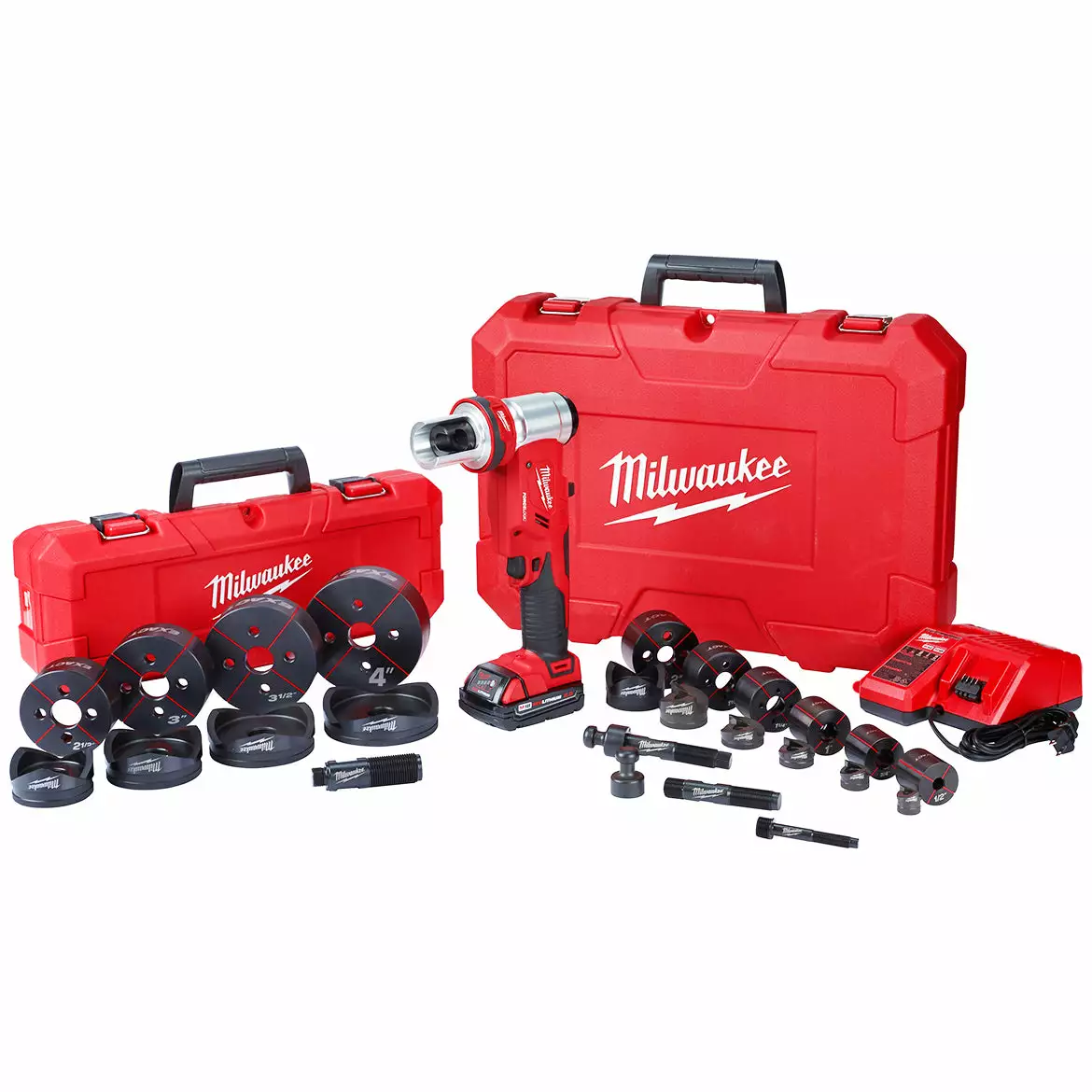 Tools & Equipment Milwaukee 2677-23 M18 18V 4-Inch 6-Ton Forcelogic Knockout Tool Kit 3 Tools & Equipment Milwaukee 2677-23 M18 18V 4-Inch 6-Ton Forcelogic Knockout Tool Kit