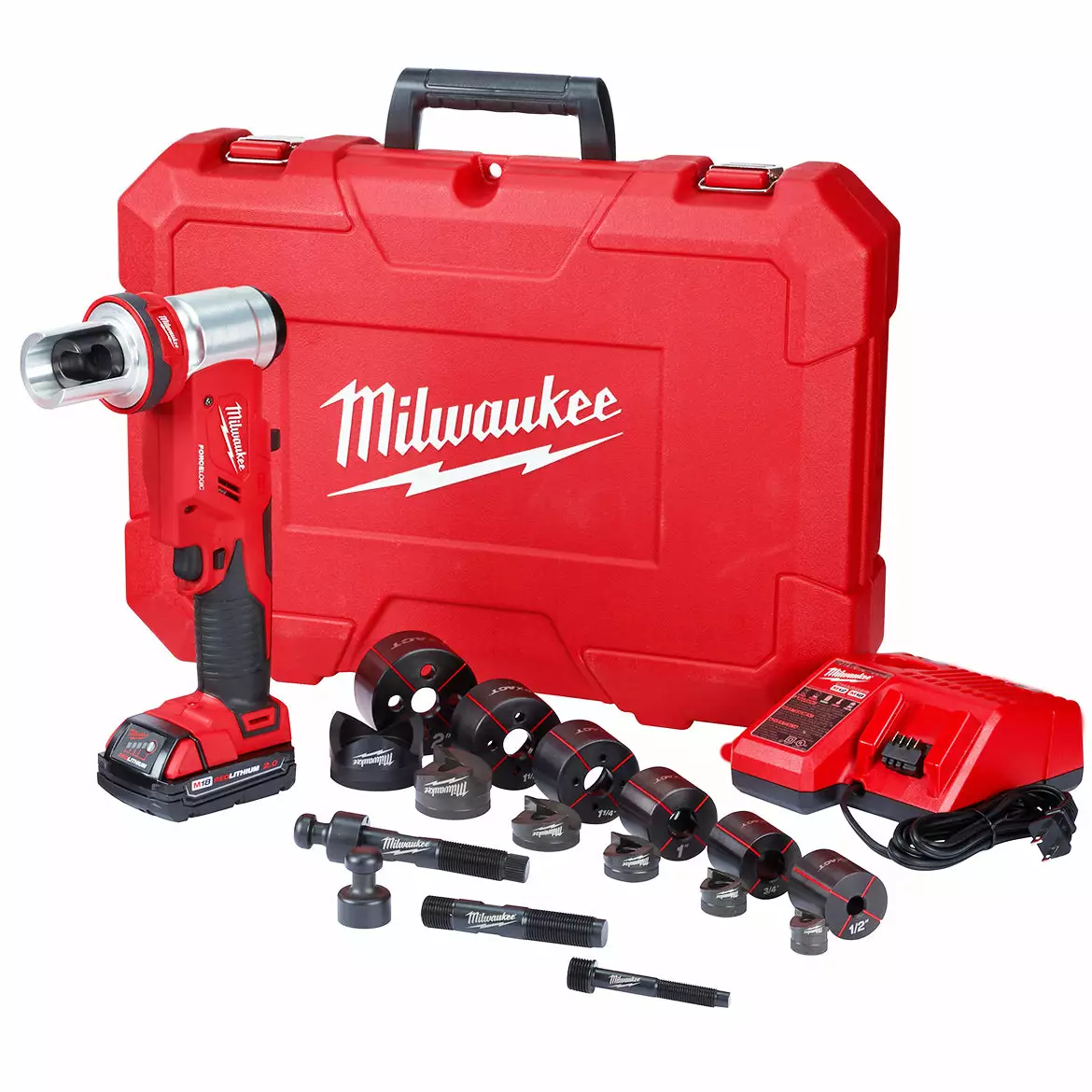 Tools & Equipment Milwaukee 2677-23 M18 18V 4-Inch 6-Ton Forcelogic Knockout Tool Kit 5 Tools & Equipment Milwaukee 2677-23 M18 18V 4-Inch 6-Ton Forcelogic Knockout Tool Kit
