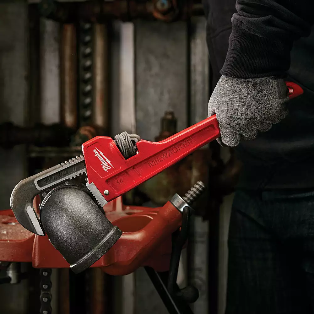 Tools & Equipment Milwaukee 48-22-7114 14-Inch Durable Steel Ergonomic Overbite Pipe Wrench 7 Tools & Equipment Milwaukee 48-22-7114 14-Inch Durable Steel Ergonomic Overbite Pipe Wrench
