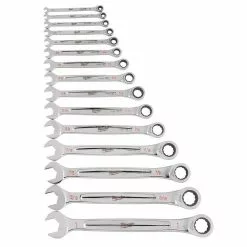Milwaukee 48-22-9416 Durable SAE Ratcheting Combination Wrench Set - 15pc