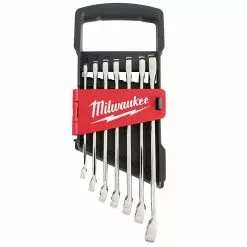 Milwaukee 48-22-9507 7-Piece Metric Open-End Combination Wrench Set Tools & Equipment