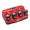 Milwaukee 48-59-1204 M12 12V REDLINK 4-Bay Skip Button Battery Charger