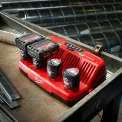 Milwaukee 48-59-1204 M12 12V REDLINK 4-Bay Skip Button Battery Charger