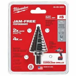 Tools & Equipment Milwaukee 48-89-9205 1/4-Inch - 1-3/8-Inch By 1/8-Inch #5 Step Drill Bit