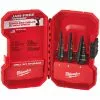 Tools & Equipment Milwaukee 48-89-9221 3-Flat Black Oxide Jam-Free Step Drill Bit Set - 3pc 2 Tools & Equipment Milwaukee 48-89-9221 3-Flat Black Oxide Jam-Free Step Drill Bit Set - 3pc