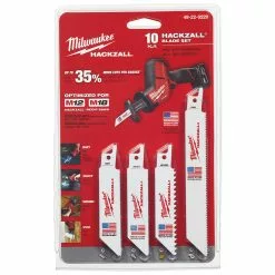 Milwaukee 49-22-0220 Multi-Size Short Blade HACKZALL Blade Set - 10pc Tools & Equipment