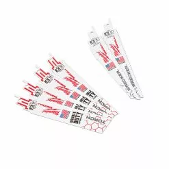 Milwaukee 49-22-1129 Nail-Guard Fang Tip Bi-Metal SAWZALL Blade Set - 12pc Power Tools