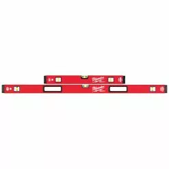 Tools & Equipment Milwaukee MLBXSM48 24/48-Inch Aluminum REDSTICK Magnetic Box Beam Level Set