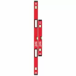 Tools & Equipment Milwaukee MLBXSM48 24/48-Inch Aluminum REDSTICK Magnetic Box Beam Level Set