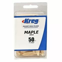 Kreg P-MAP Maple Plugs For Pockets, 50-Pack