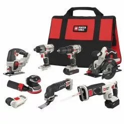 Porter-Cable PCCK6118 20-Volt 8-Tool Cordless Drivers And Saws Combo Kit