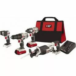 Tools & Equipment Porter-Cable PCCK615L4 20V MAX Cordless Li-Ion 4-Tool Compact Combo Kit