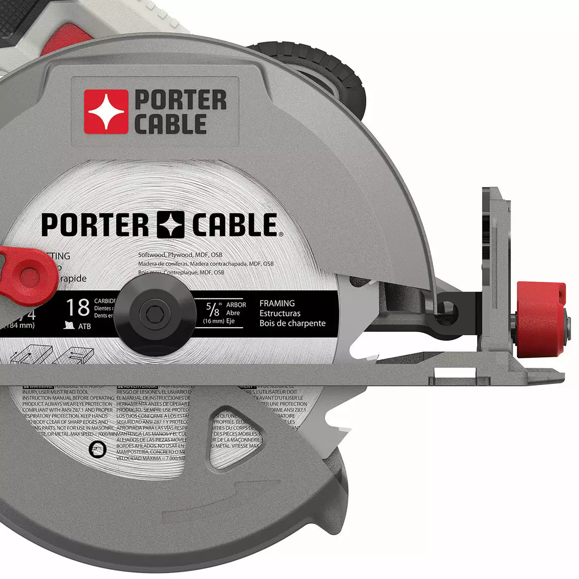 Porter-Cable Porter Cable PCE310 7-1/4-Inch 15-Amp Heavy Duty Magnesium Shoe Circular Saw Tools & Equipment 6 Porter-Cable Porter Cable PCE310 7-1/4-Inch 15-Amp Heavy Duty Magnesium Shoe Circular Saw Tools & Equipment