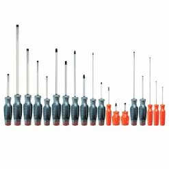 Proto J1219RC Alloy Steel Ergonomic DuraTek Combination Screwdriver Set - 19pc Tools & Equipment