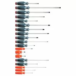 Proto J1219RC Alloy Steel Ergonomic DuraTek Combination Screwdriver Set - 19pc Tools & Equipment