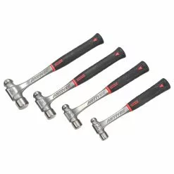 Proto J1304AVPS Durable Steel Anti-Slip Anti-Vibe Ball Pein Hammer Set - 4pc