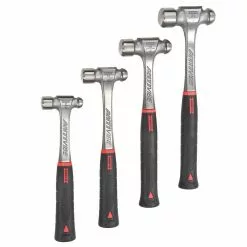 Proto J1304AVPS Durable Steel Anti-Slip Anti-Vibe Ball Pein Hammer Set - 4pc