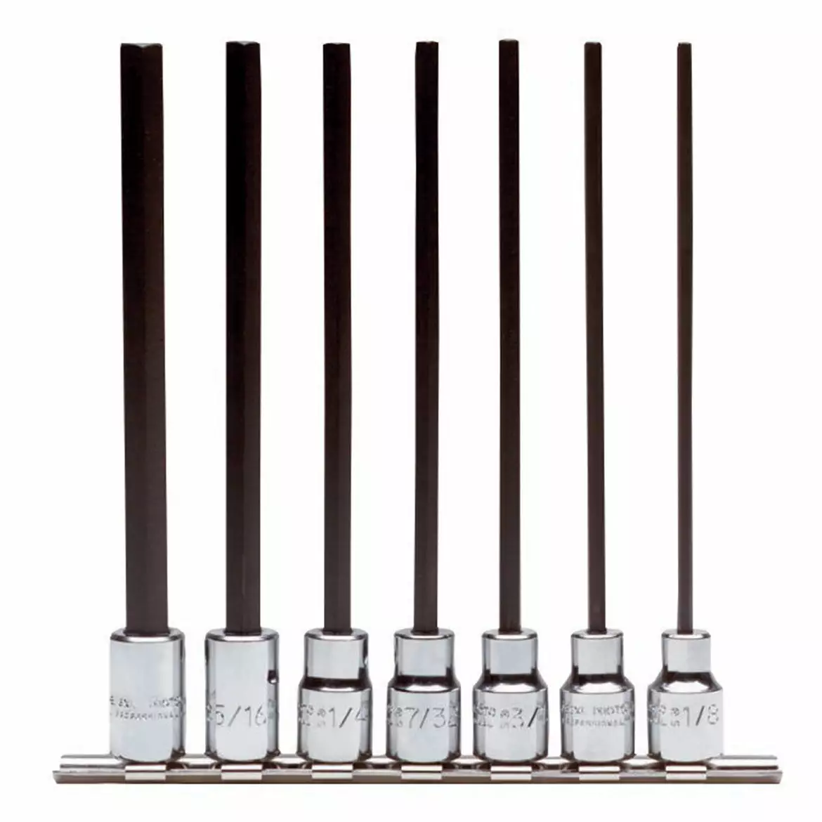Proto J4990-7XL 3/8-Inch Durable Chrome Square Drive SAE Long Hex Bit Set - 7pc Tools & Equipment 3 Proto J4990-7XL 3/8-Inch Durable Chrome Square Drive SAE Long Hex Bit Set - 7pc Tools & Equipment