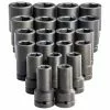Tools & Equipment Proto J76121 1-Inch 6-Point Black Oxide Drive Deep Impact Socket Set - 21pc