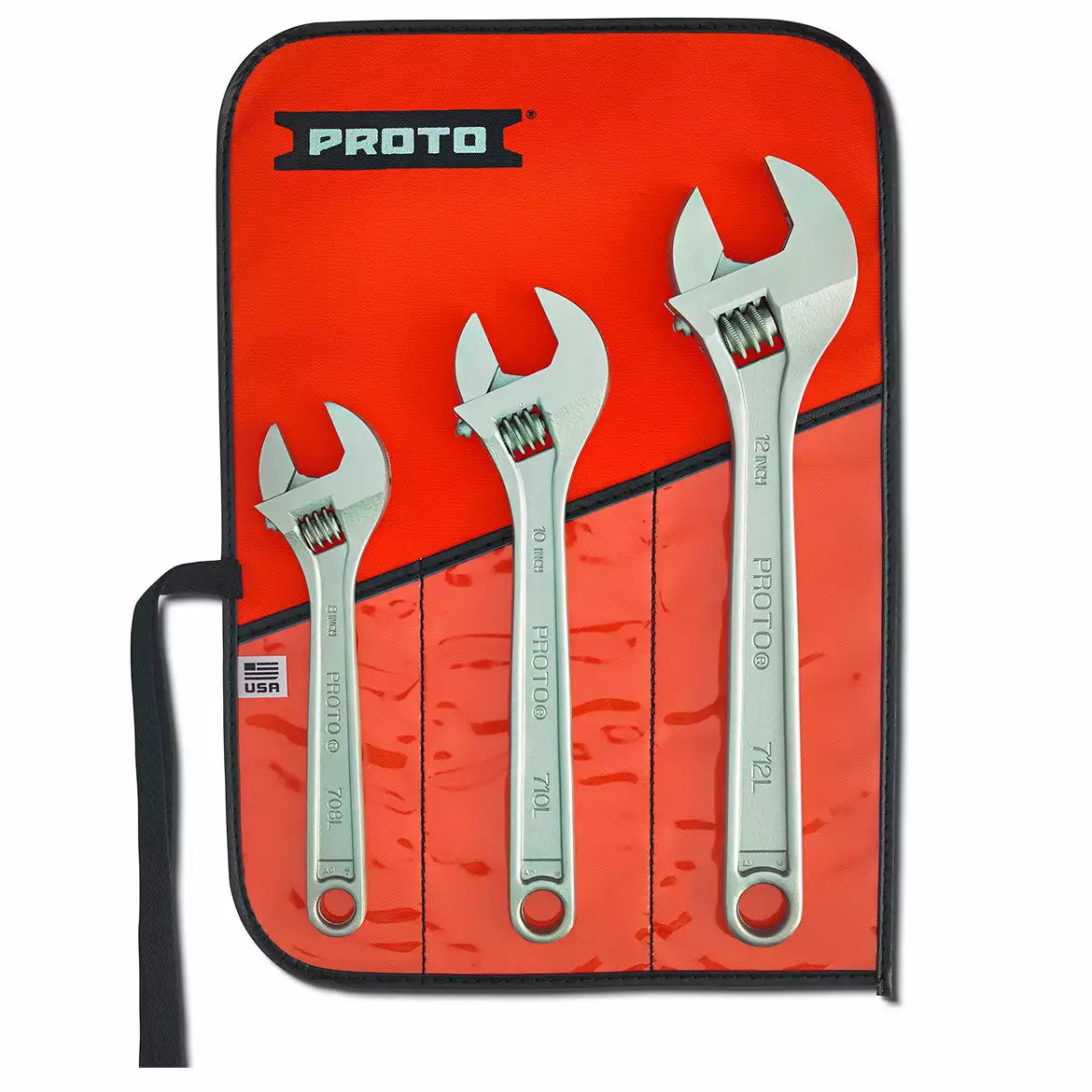 Proto J790 8, 10, 12-Inch Satin Clik-Stop Adjustable Square Jaw Wrench Set - 3pc Tools & Equipment 3 Proto J790 8, 10, 12-Inch Satin Clik-Stop Adjustable Square Jaw Wrench Set - 3pc Tools & Equipment