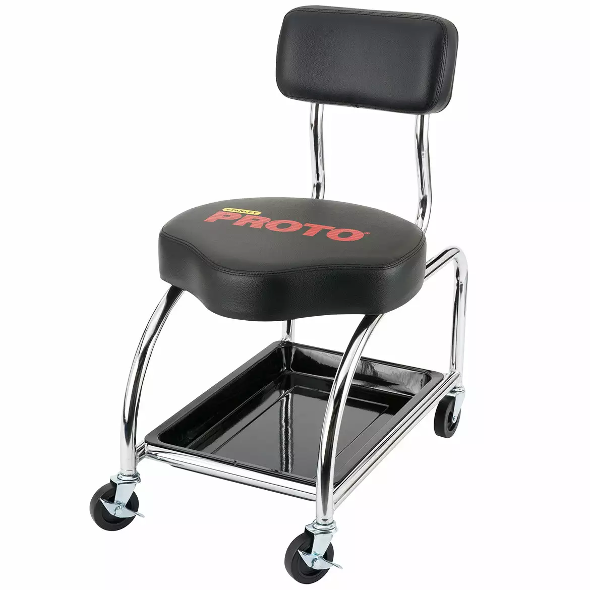 Automotive Proto JFC1010 18-Inch Durable Black/Chrome Heavy-Duty Tool Trolley Stool 3 Automotive Proto JFC1010 18-Inch Durable Black/Chrome Heavy-Duty Tool Trolley Stool