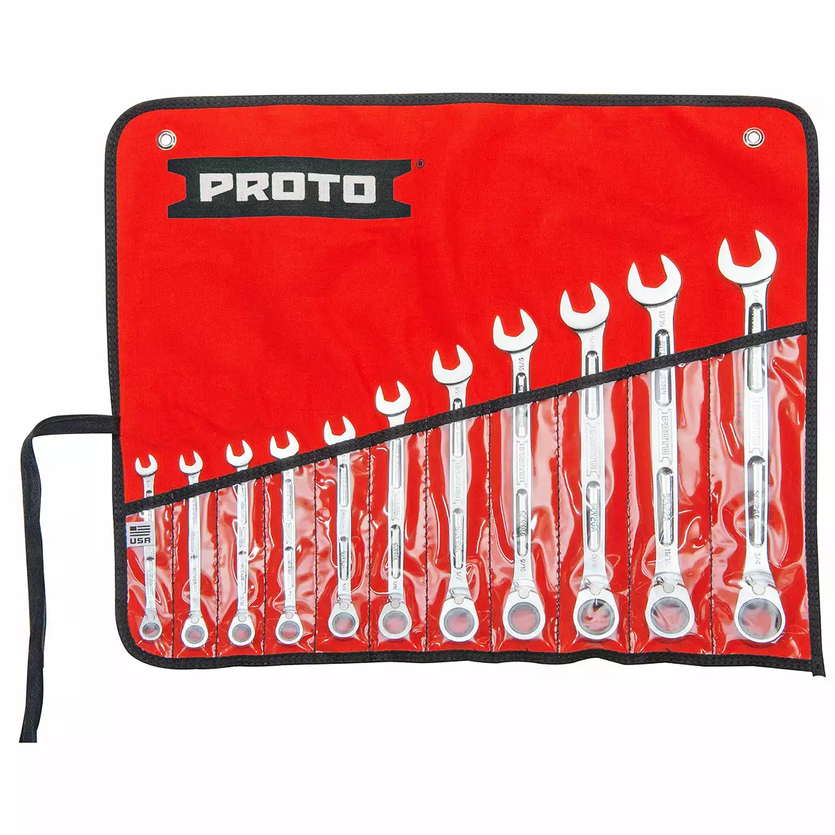 Tools & Equipment Proto JSCV-11SA Spline Combination Reversible Ratcheting Wrench Set - 11pc 3 Tools & Equipment Proto JSCV-11SA Spline Combination Reversible Ratcheting Wrench Set - 11pc
