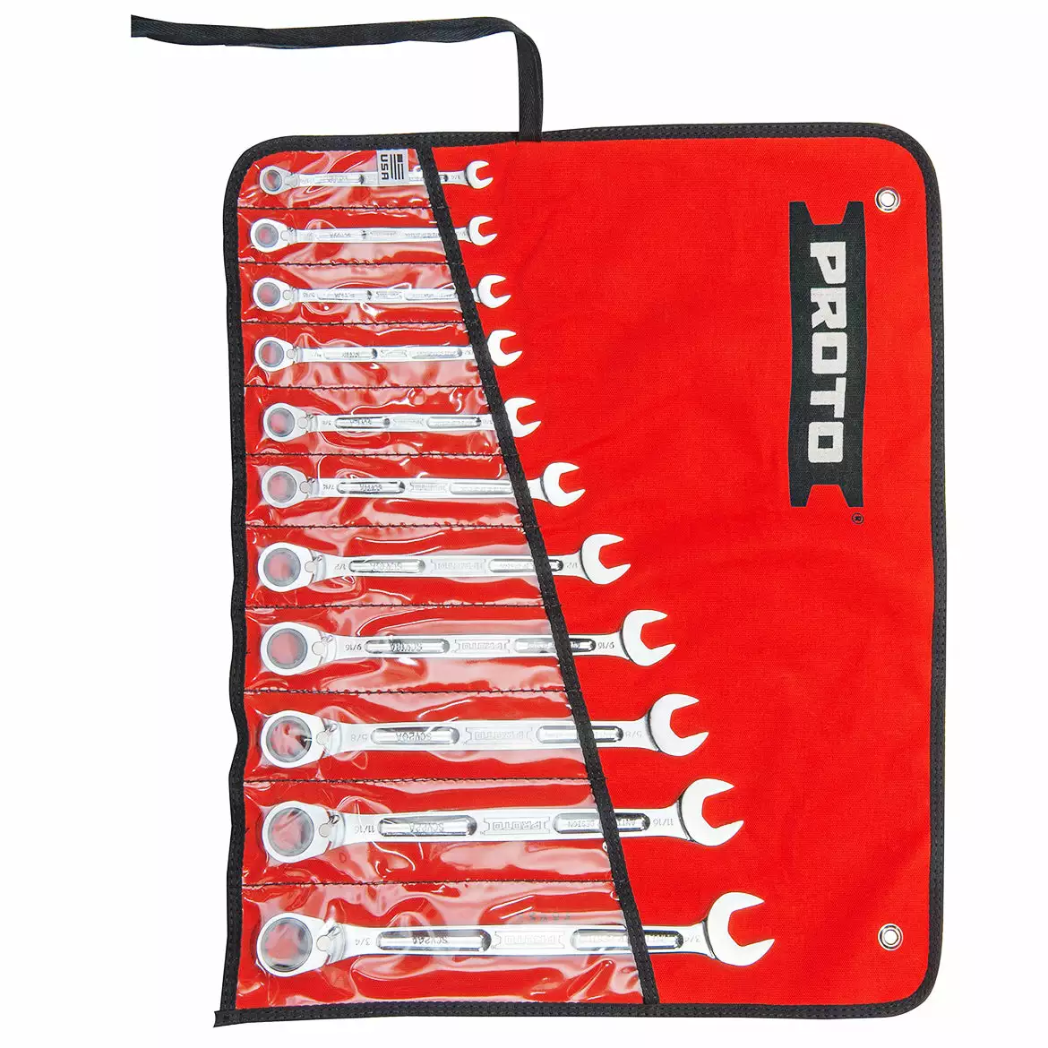 Tools & Equipment Proto JSCV-11SA Spline Combination Reversible Ratcheting Wrench Set - 11pc 4 Tools & Equipment Proto JSCV-11SA Spline Combination Reversible Ratcheting Wrench Set - 11pc