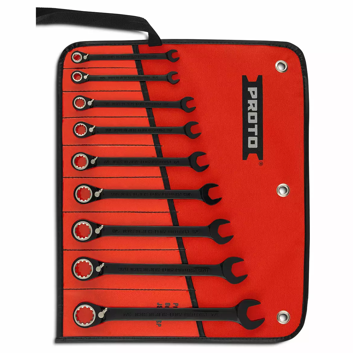 Proto JSCV-9S Black Spline Reversible Combination Ratcheting Wrench Set - 9pc Tools & Equipment 4 Proto JSCV-9S Black Spline Reversible Combination Ratcheting Wrench Set - 9pc Tools & Equipment