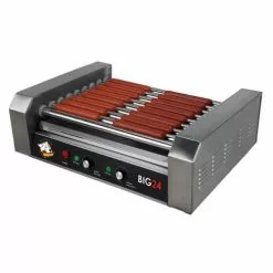 FunTime Home Goods Roller Dog RDB24SS Commercial 24 Hot Dog 9 Roller Grill Cooker Machine